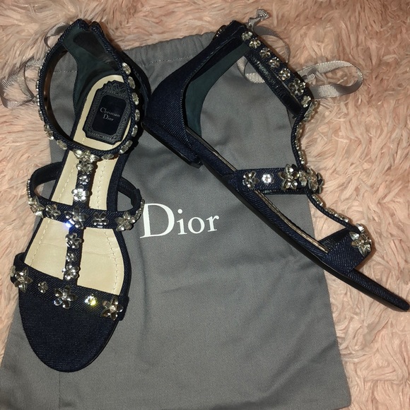 Christian Dior Garland Denim Sandal - Picture 7 of 7
